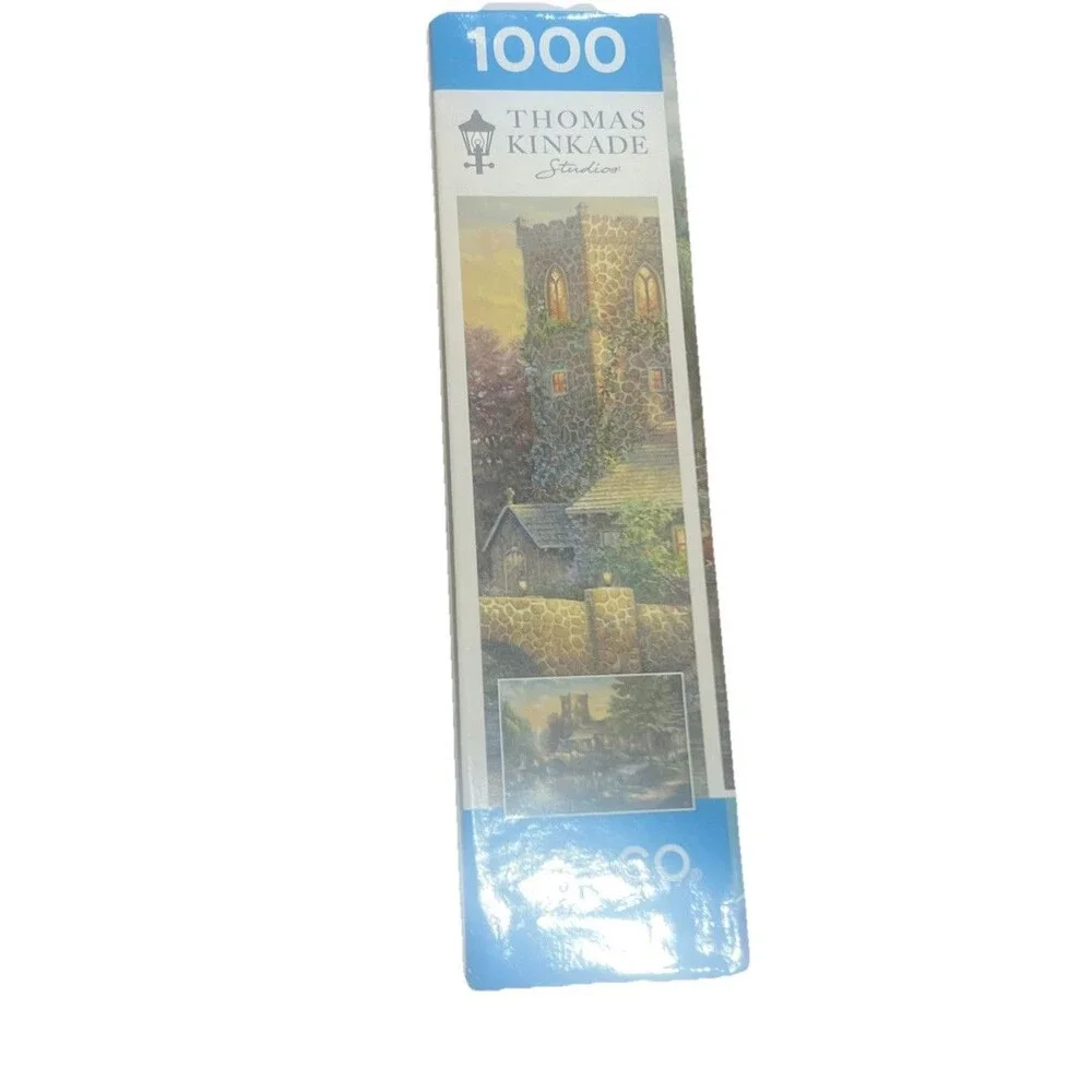New! Ceaco WILLOW WOOD CHAPEL Thomas Kinkade 1000 Piece Jigsaw Puzzle COMPLETE